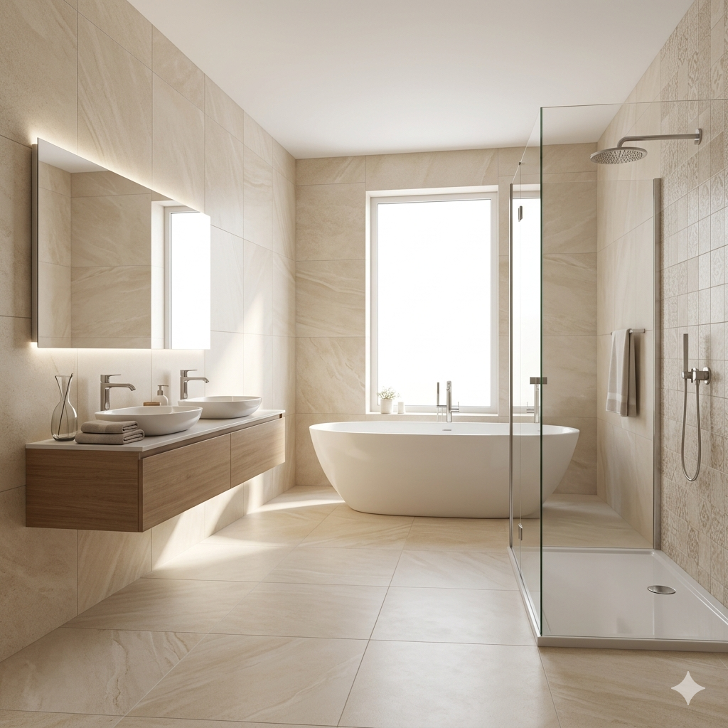 Готовая работа с керамогранитом